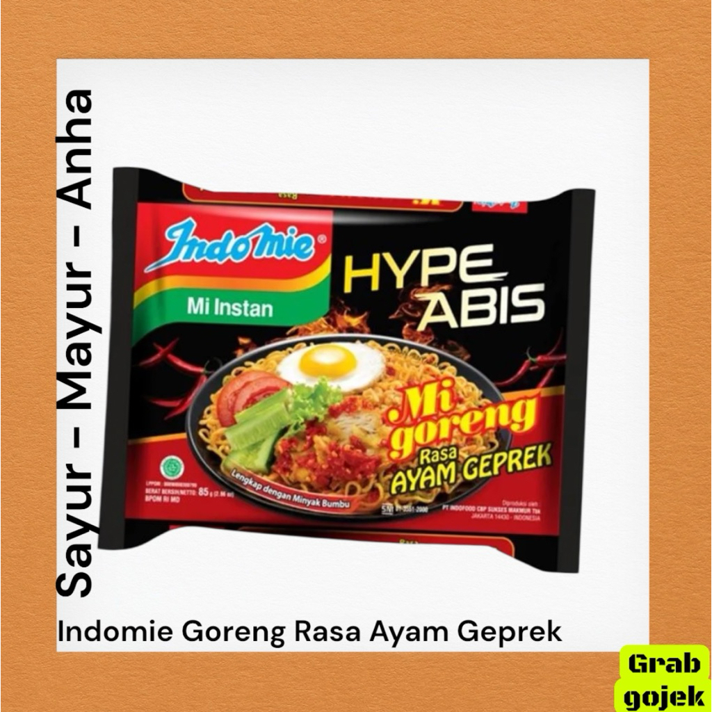 Indomie  Mi Goreng Rasa Ayam Geprek / Sayur Mayur Anha Makassar