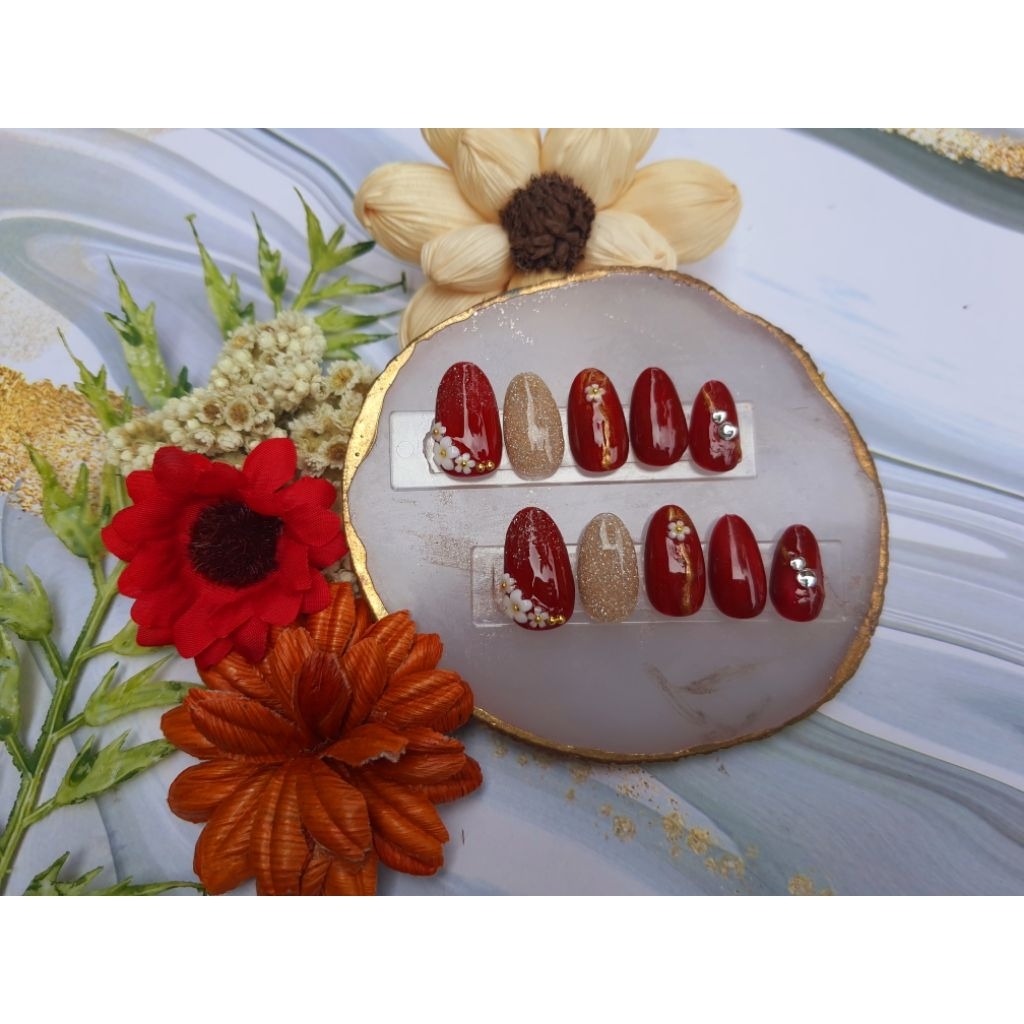 Kuku Palsu Wedding Pengantin Wisuda Bisa Custom Warna, Model dan Ukuran