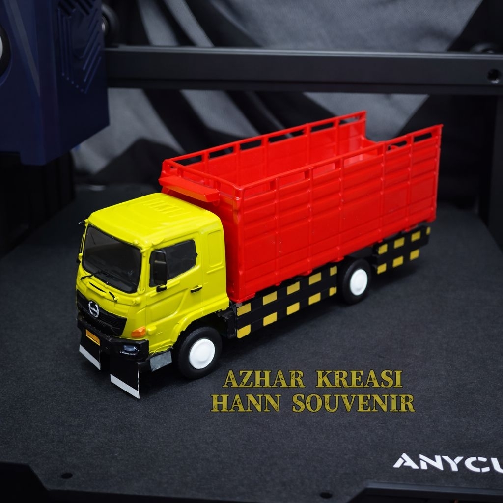 miniatur truk hino 500 bak cetak 3d printing