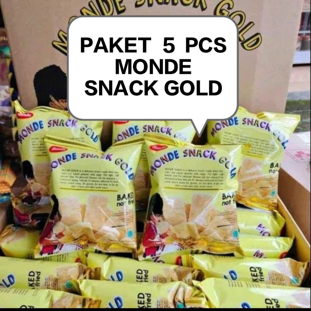 MONDE SNACK GOLD 5 PCS BERAT 27 GRAM /MONDE SERENA SNACK GOLD /SNACK MONDE