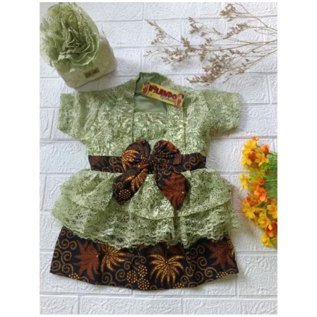 SETELAN BAJU KEBAYA ANAK DAN BAYI PEREMPUAN// KEBAYA ANAK CEWEK KEKINIAN MODERN// KEBAYA PITONAN MOD