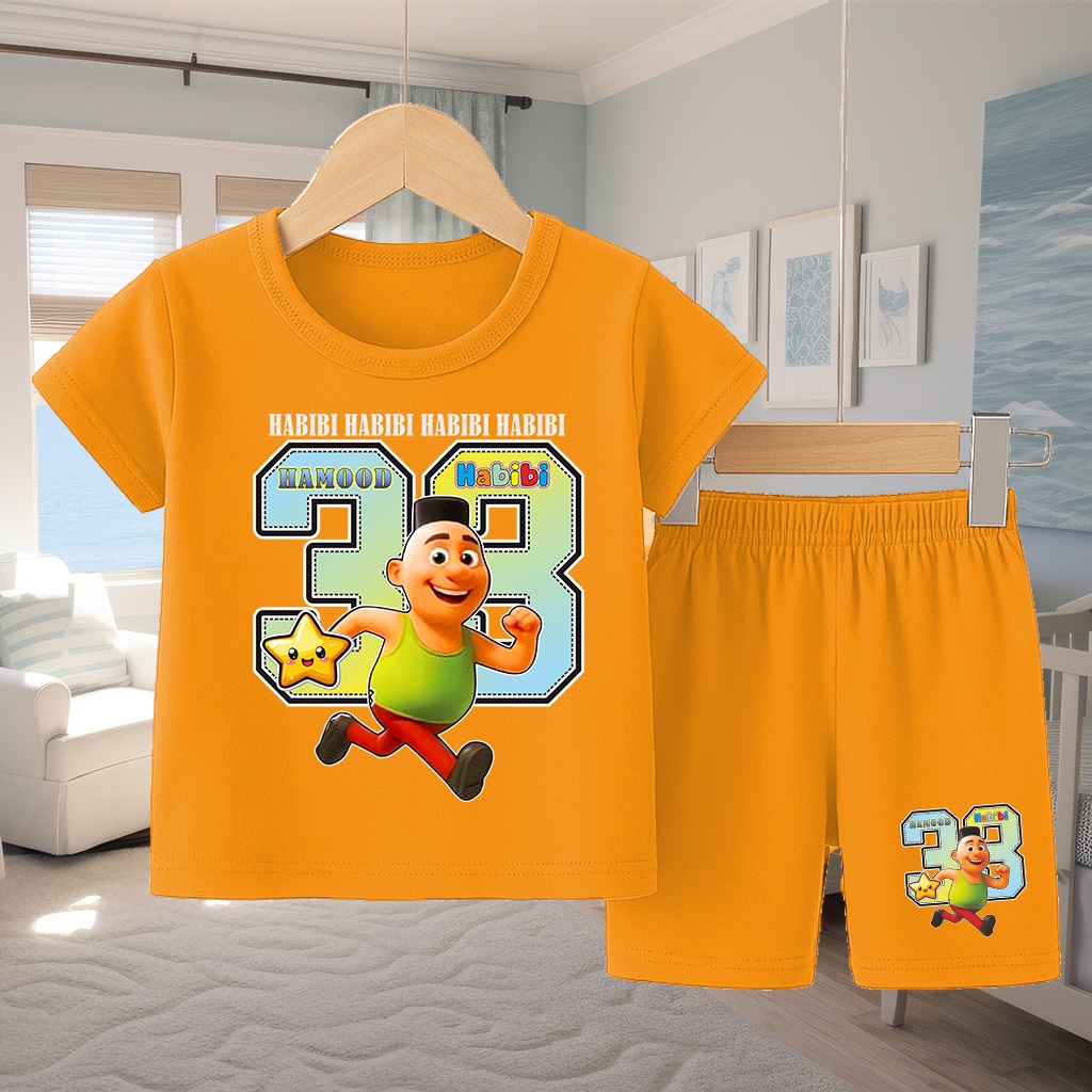 Baju Anak Gamba Habibi 38 Setelan Pendek Anak Cewek Cowok Usia 1-10 Tahun