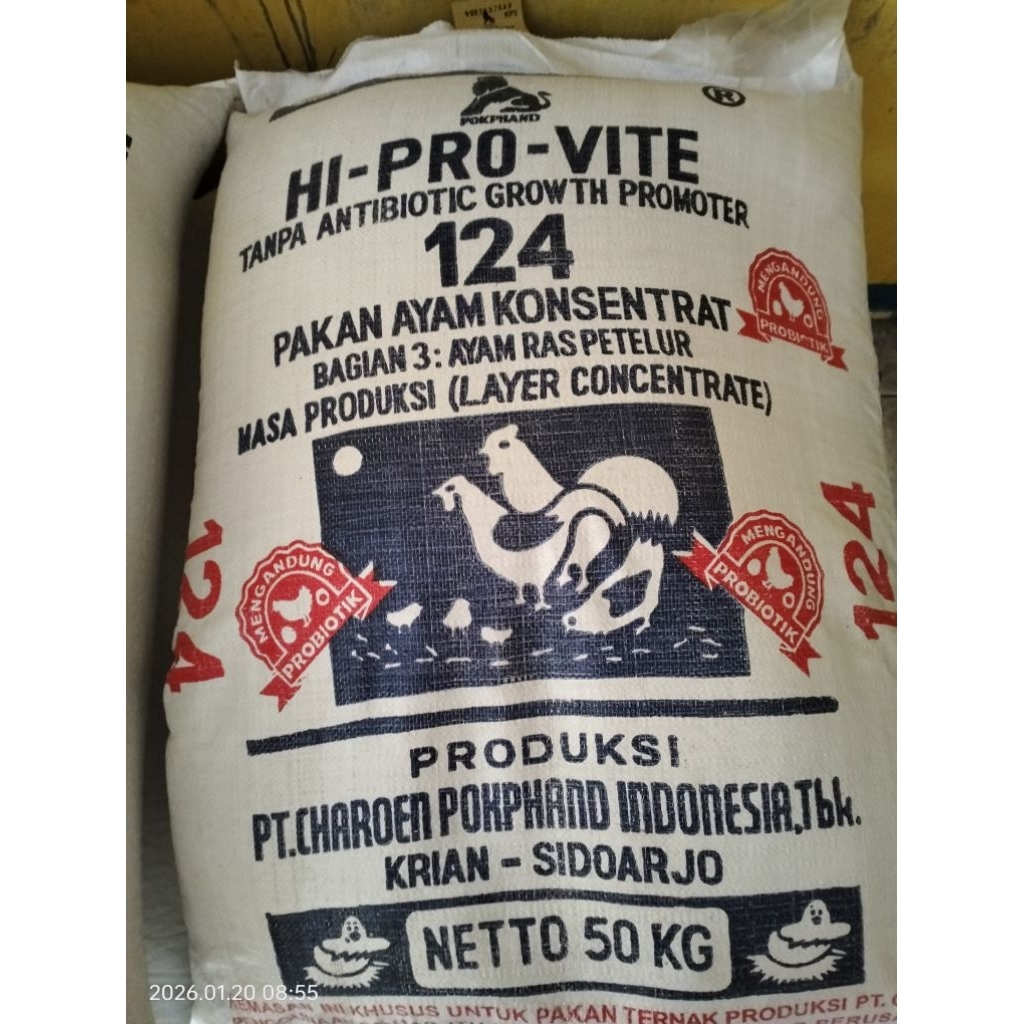 ( 50KG ) 124 KONSENTRAT AYAM PETELUR, ORIGINAL CHAROEN POKPHAND