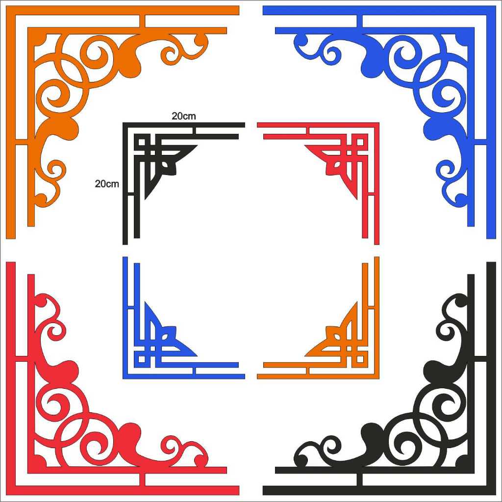 Ornamen Bahan Spon Eva/Busa Ati  Tebal 1cm Ukiran Sudut Dekorasi Karangan Bunga