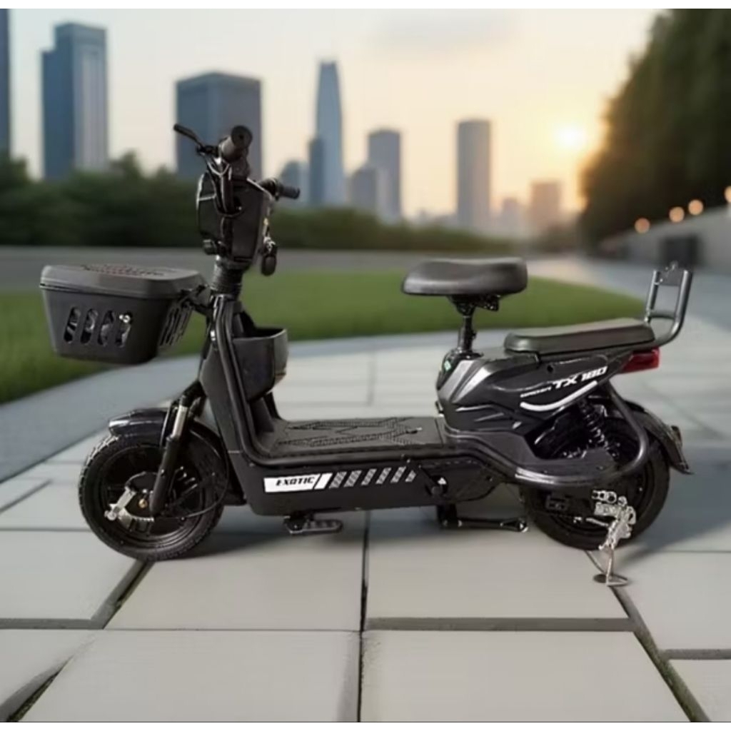Sepeda listrik exotic groza tx 180 hitam black sepeda listrik termurah sepeda listrik murah sepeda l