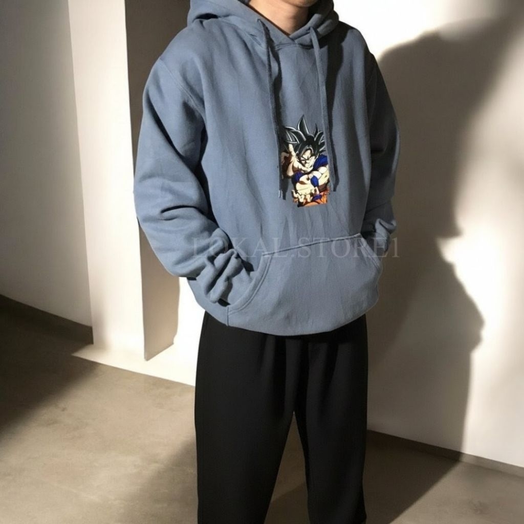 Hoodie Anime Goku Oversize Premium Tebal & Nyaman