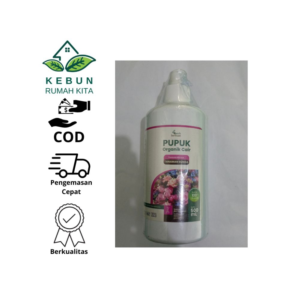 Pupuk Organik Cair Formula Khusus Tanaman Bunga 500 Ml Benih Seribuan