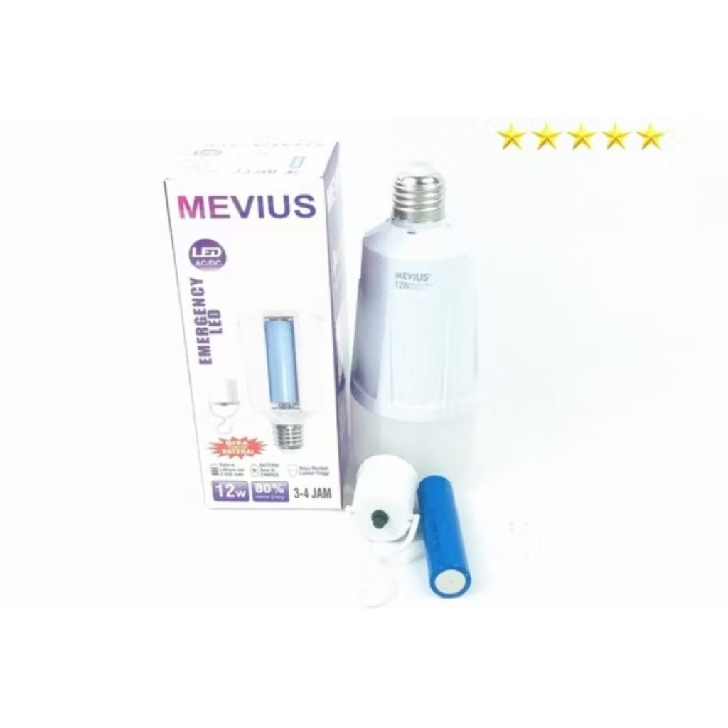 Bohlam Emergency Mevius 12w // Lampu LED Mevius 12Watt // LED Bulb Emergency E27