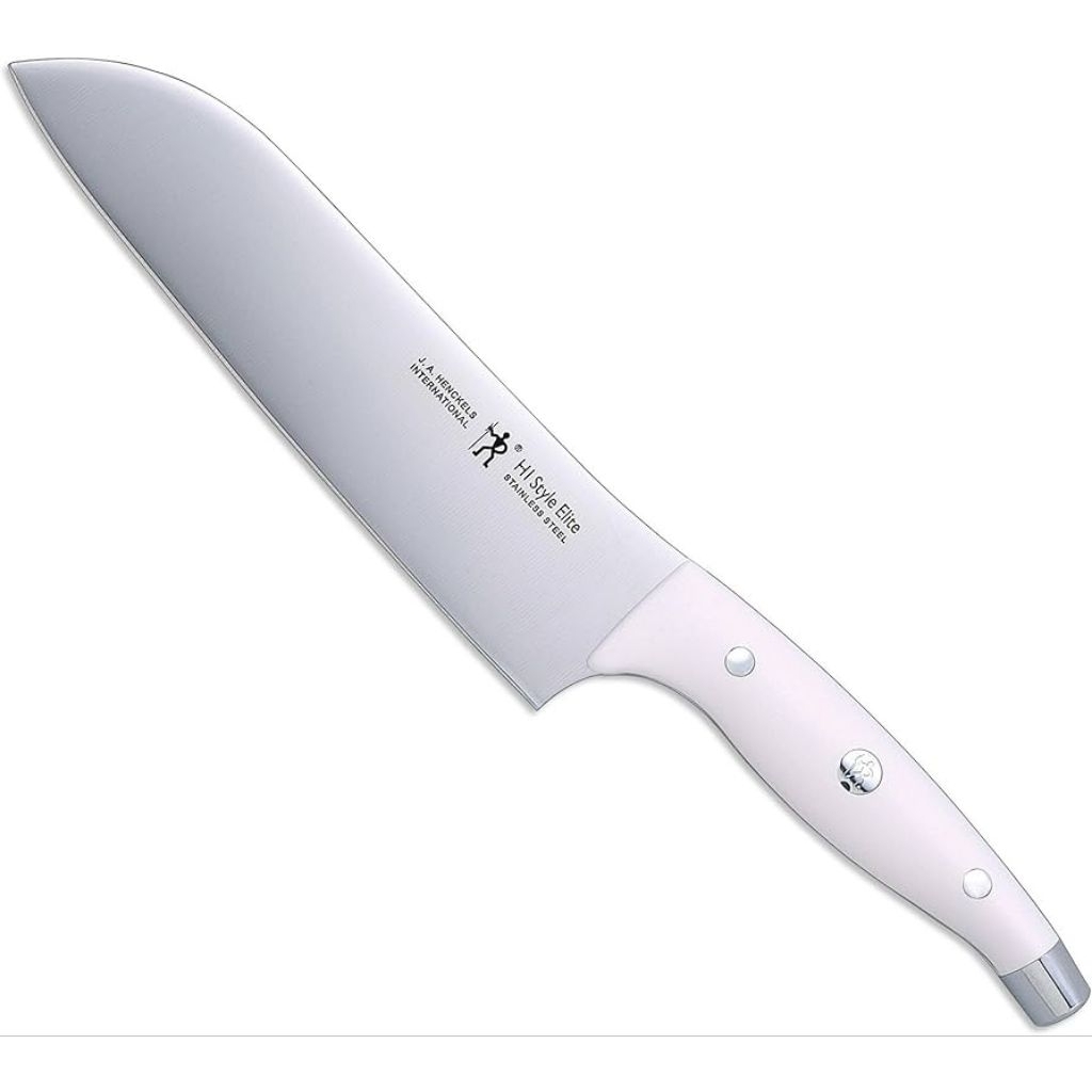 Zwilling J.A. Henckels Japan 16807-481 HI Style Elite Santoku Knife, (180 mm), White, Made in Japan