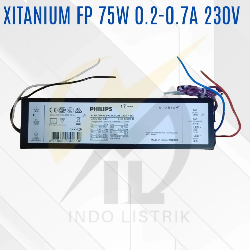 Ballast Philips Xitanium FP 75w 0.2-0.7A 230v / Trafo Philips Xitanium FP 75w 0.2-0.7A 230v