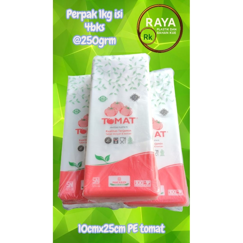 plastik PE tomat 10x25 plastik ES