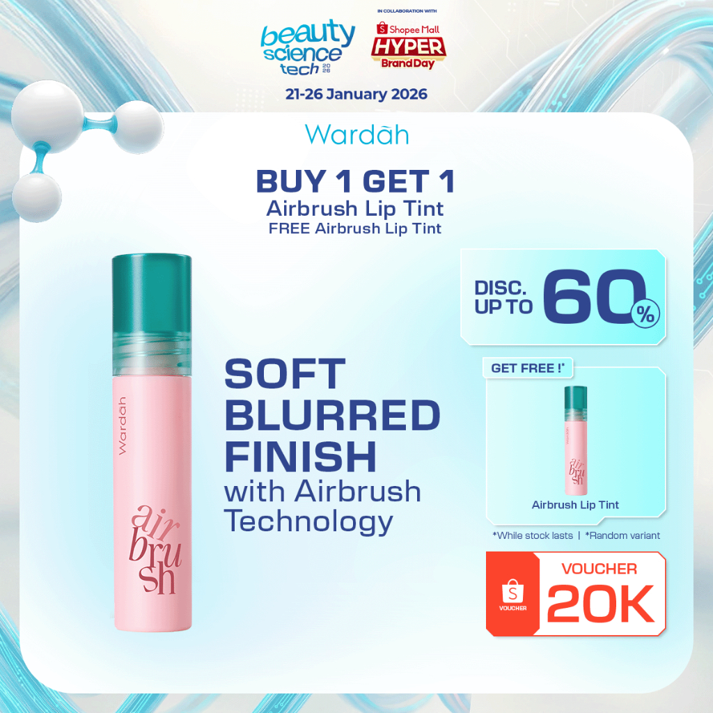 WARDAH Lip Tint Matte Airbrush Lip Tint - Soft-Blur Finish-Longlasting-Lightweight-Hydrates -Tahan L