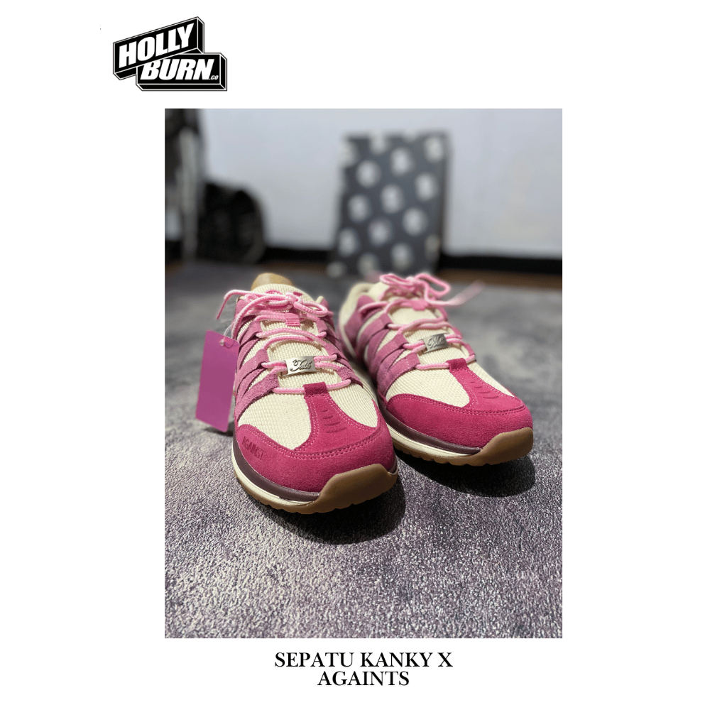 [LIMITED EDITION] Sepatu Kanky x Against Lab Talk the Walk Storylife - Pink Cream Sneakers Lokal Kol
