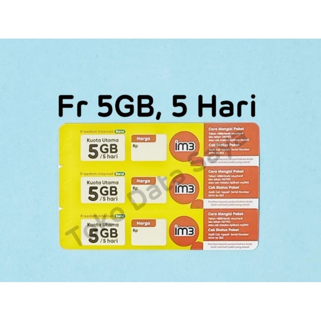 VOUCHER INDOSAT 5 GB 5 HARI