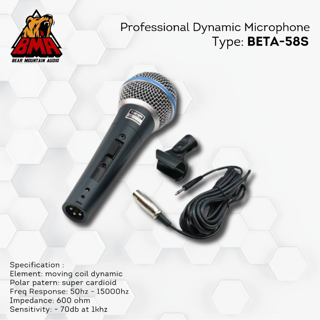 Microphone Beta 58A BMA / Microphone Beta 58S BMA / Mic Vokal BMA / Microphone Dynamic