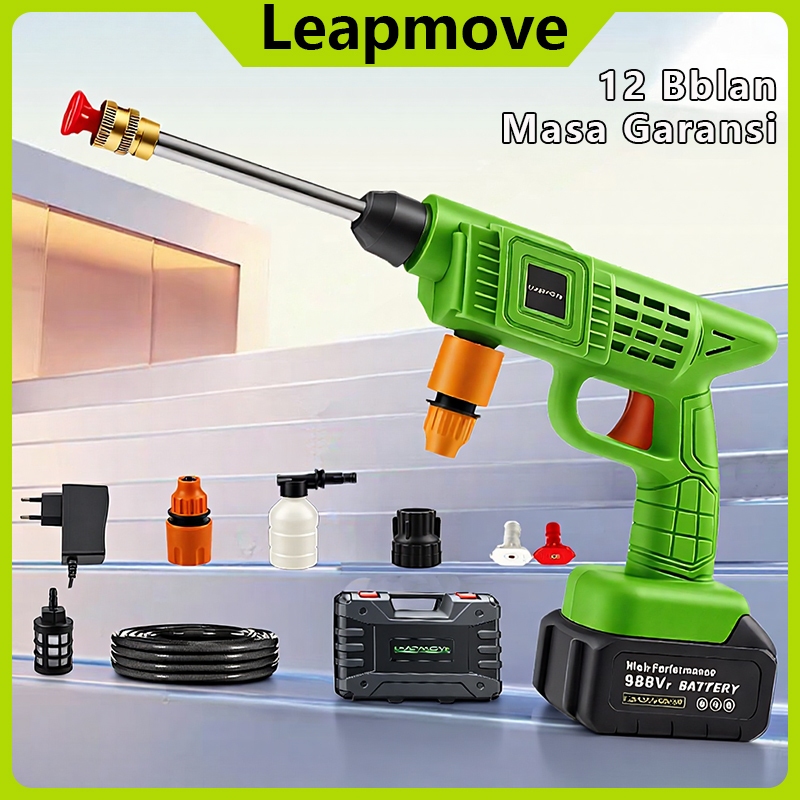 Leapmove Alat Cuci Motor Dan Mobil Semprotan Kencang Tekanan Tinggi Portable Pompa Alat Pencuci Moto