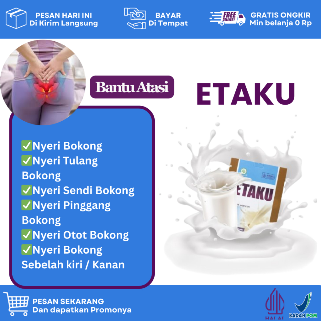 Susu Untuk Nyeri Bokong, Nyeri Tulang Bokong, Nyeri Otot Bokong, Nyeri Bokong Sebelah kiri / Kanan, 