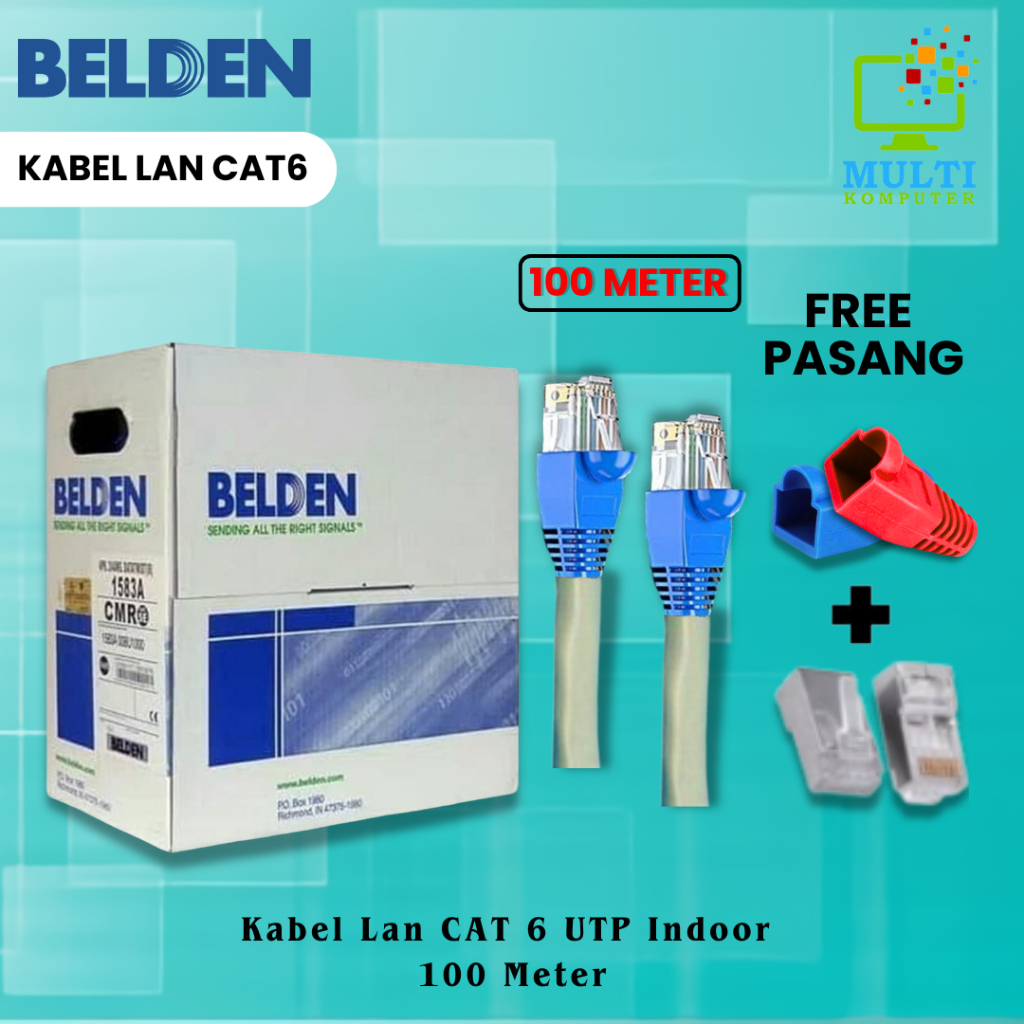 Kabel LAN Belden 100 M UTP RJ45 Cat6 100 Meter
