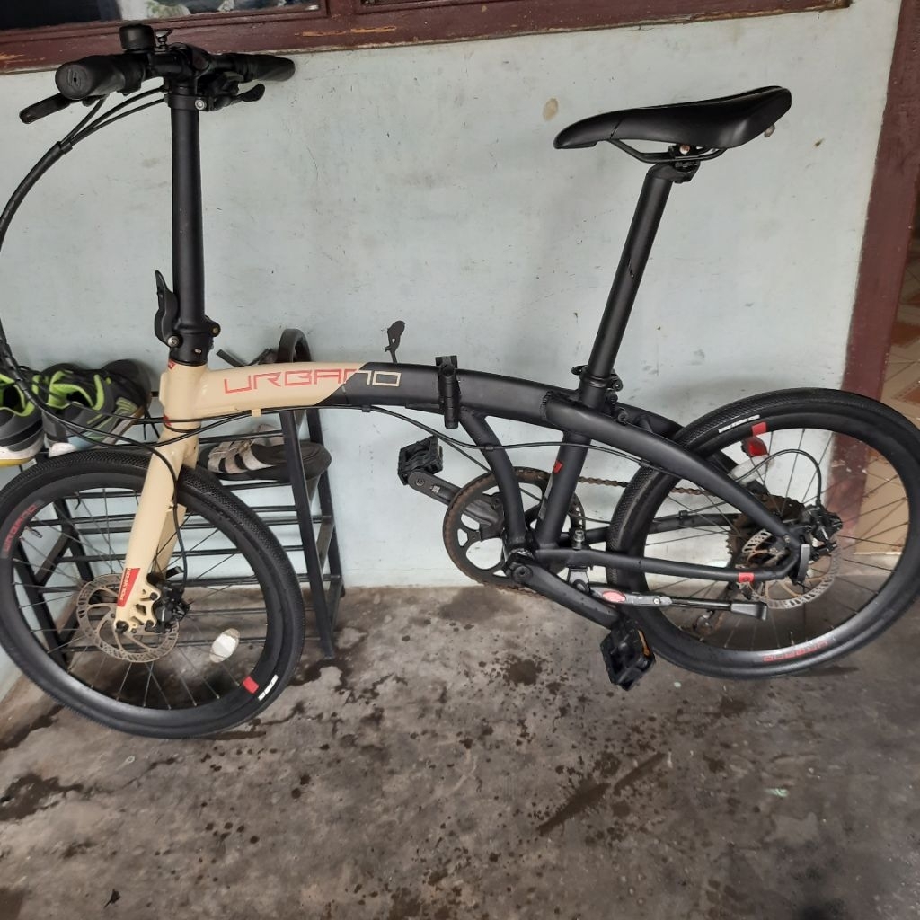 sepeda lipat polygon urbano 5 cream 2020 hidrolis 20 plus  ht2