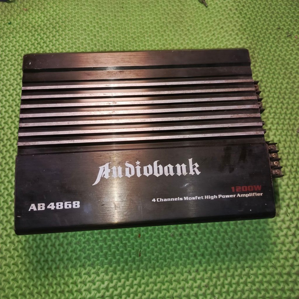 Power Audio Mobil | Audiobank AB-4868 4 Channel | Power Amplifier Speaker Subwoofer | Kondisi Bekas.