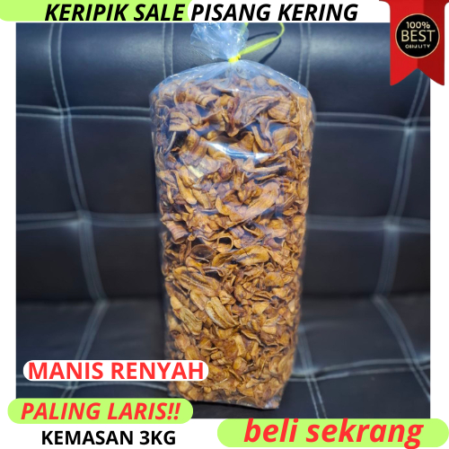 Keripik Sale Pisang Kering Lidah Manis Renyah 500gr / 1kg - Sale Pisang  Asli Khas Oleh Oleh Bandung