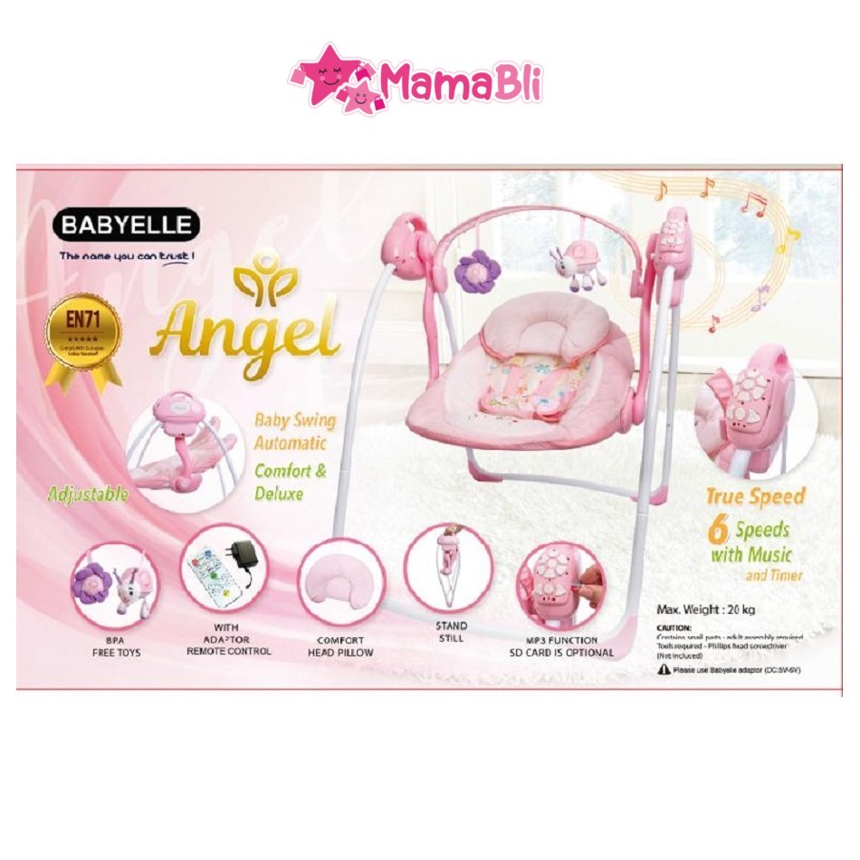 BabyElle Automatic Baby Swing + Remote | Babyelle Swing / Ayunan Bayi / Ayunan Elektrik