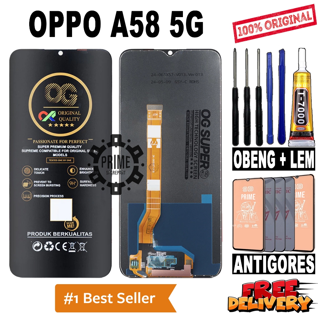 LCD TOUCHSCREEN OPPO A58 5G ORIGINAL OEM LCD OPPO A58 5G FULLSET