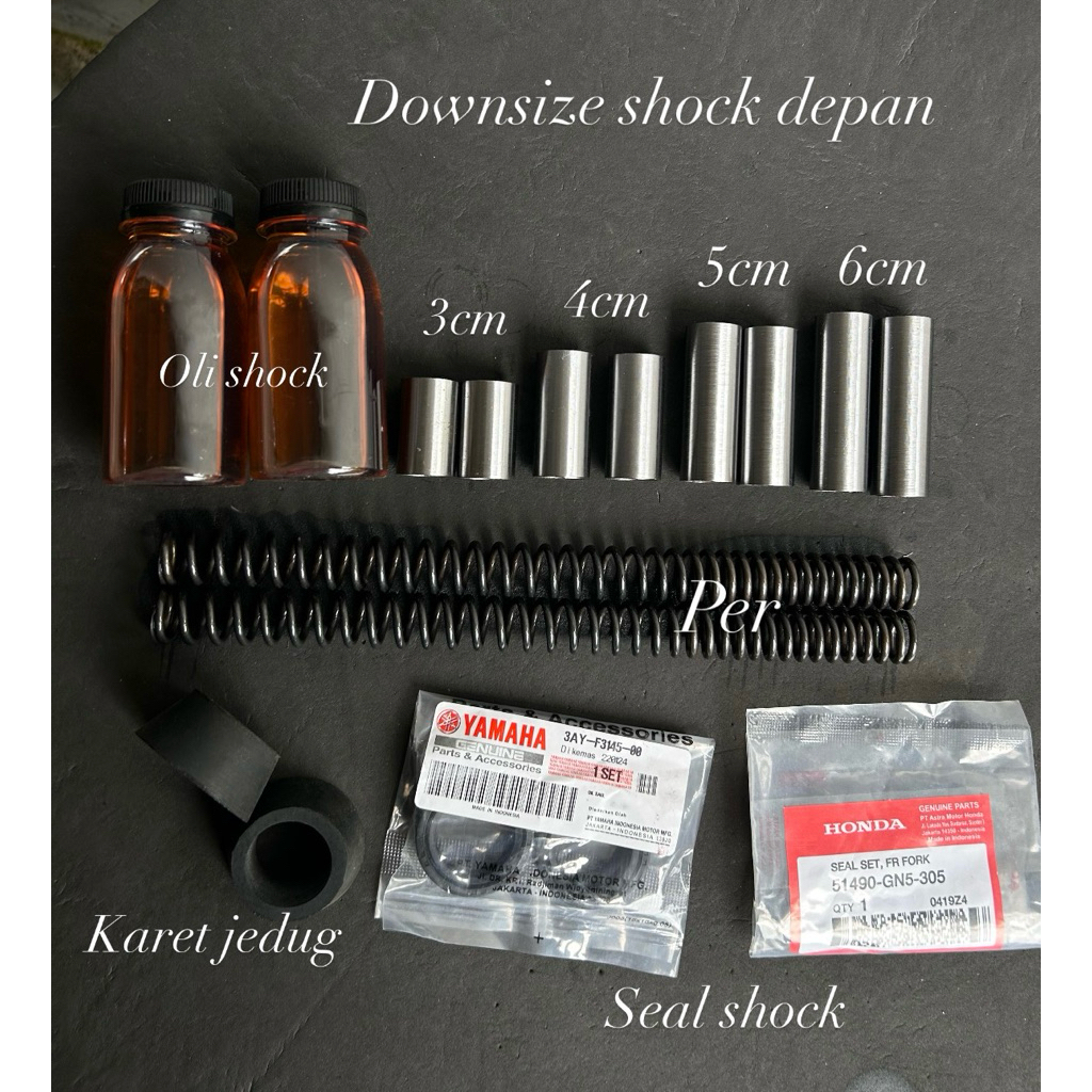 DOWNSIZE SHOCK DEPAN 1 SET DOWNSIZE PCX ADV AEROX VARIO BEAT MIO VARIASI MODIF CEPER