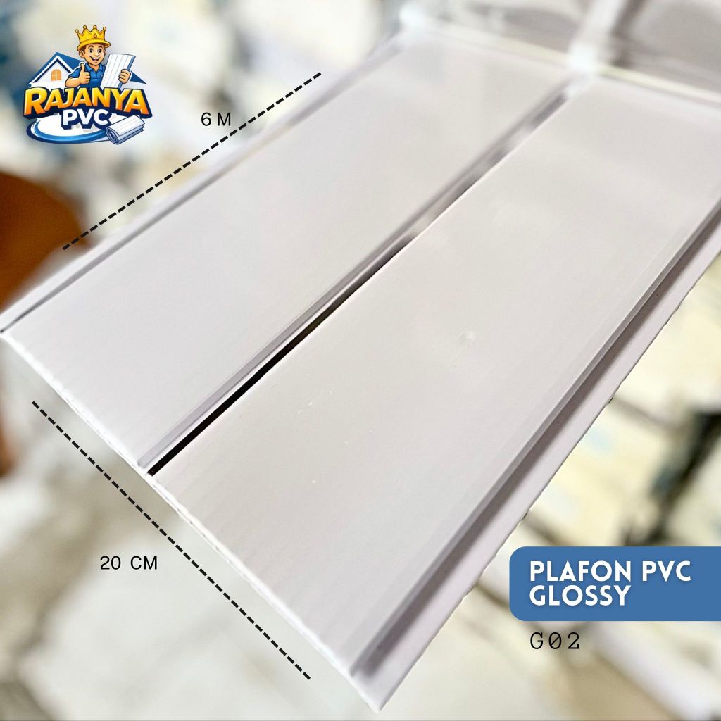 Plafon PVC Glossy nat silver 6 meter | Premium grade A