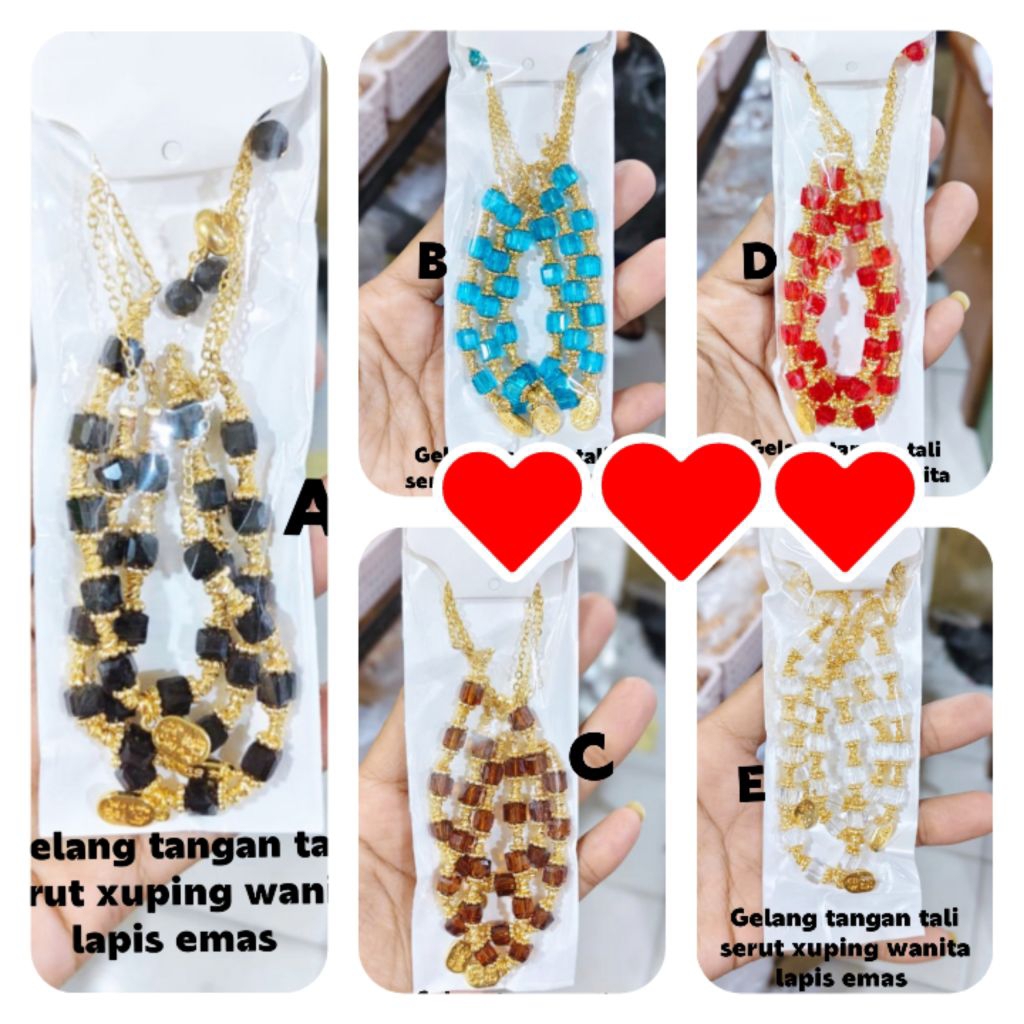 AK027. Grosir Gelang tangan tali serut xuping wanita lapis emas dgn mata zircon terlaris