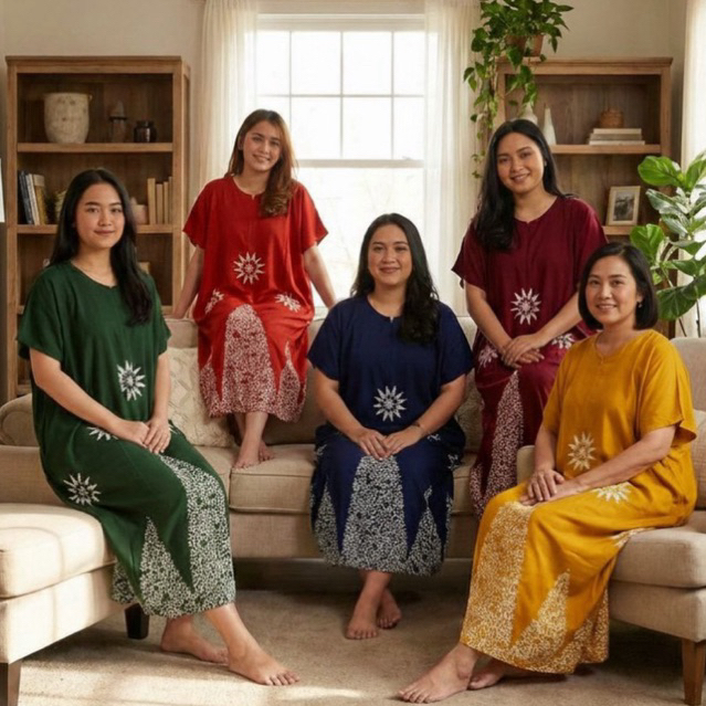 Daster Yasmin Homedress MGM - Batik Cap Daster Lowo Resleting Daster Rumah Adem Lembut Baju Tidur Da