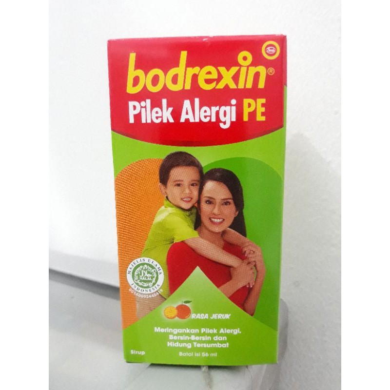 Bodrexin Pilek Alergi PE sirup rasa Jeruk (Hijau), 56 ml, pereda pilek alergi, rhinitis