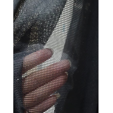 Kain Penutup Salon Speaker Hitam 160cm - Elastis, Hitam, Furing Konveksi Topi Kain Jala Lemes