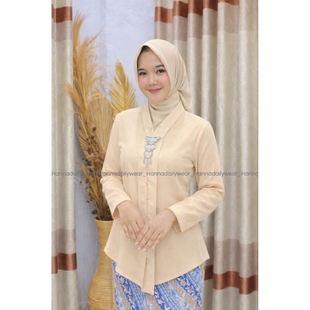 Kebaya Kartini Polos Kebaya Modern Lengan Panjang