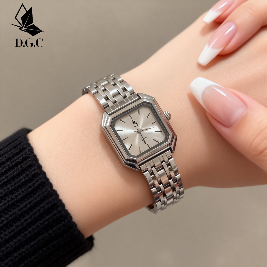 TERMURAH DGC W618 Jam Tangan Wanita Rantai Dial Kotak Kecil Vintage Elegan Watch Fashion Jam