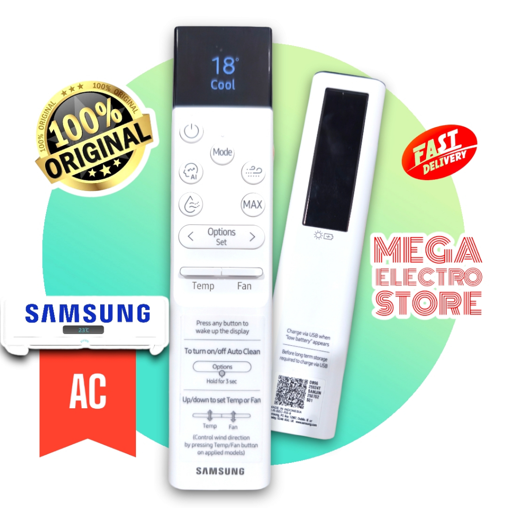 REMOTE AC SAMSUNG CASSETTE INVERTER 360 Wind-Free 4 PK ORIGINAL