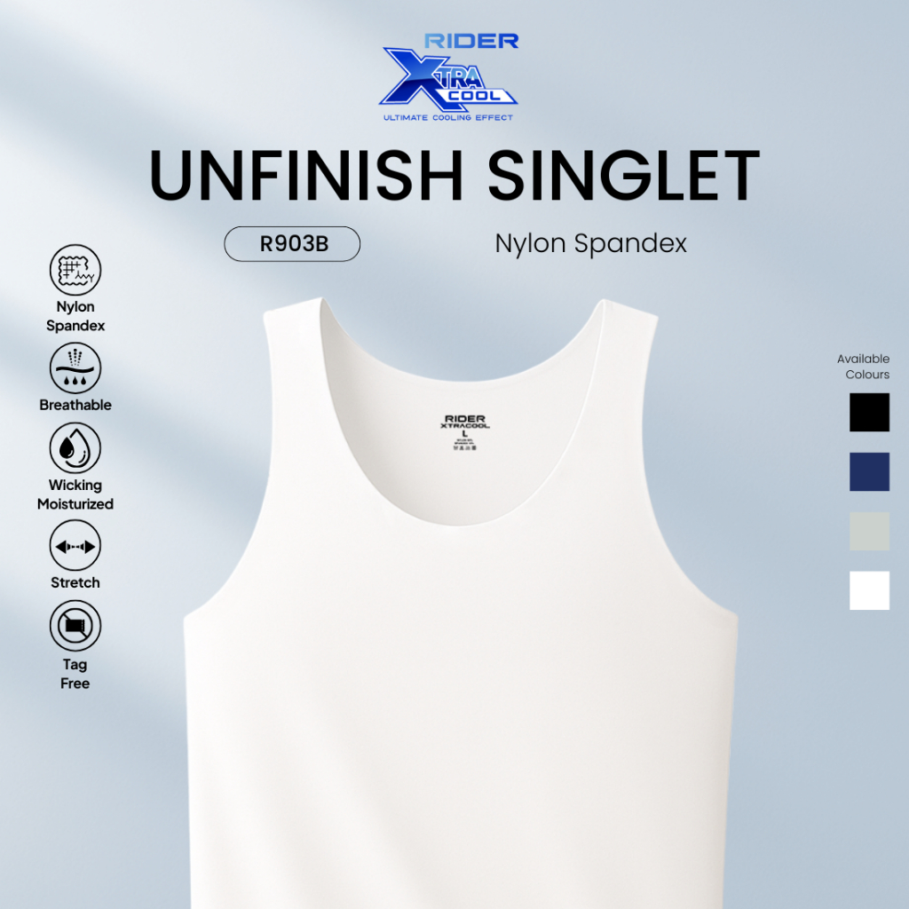 Rider Xtracool Sport Singlet Nylon Spandex - Singlet Pria R903B isi 1 Pcs