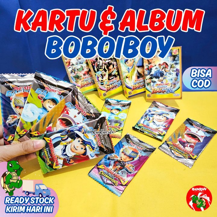 Kartu Mainan Anak Trading Card BoboiBoy / Kartu Boboiboy/ Boboiboy Card/ Kartu Sachet/ Album Card Bo