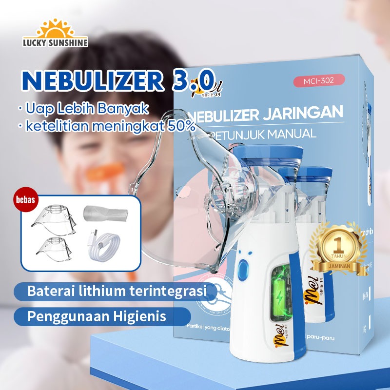 MCI Nebulizer Portabel Semprotan Ultrasonik Genggam Isi Ulang Mini Inhaler Alat Uap Nebulizer Anak D