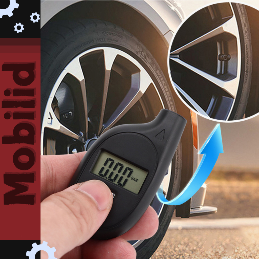 Pengukur Tekanan Ban Mini Mobil Alat Tekanan Ban Portable