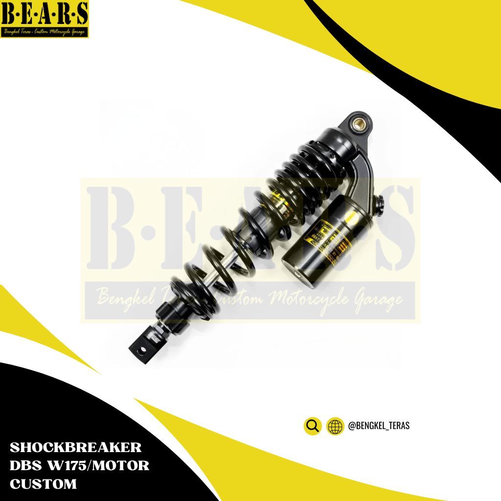 Shockbreaker Belakang W175 motor custom Premium Black