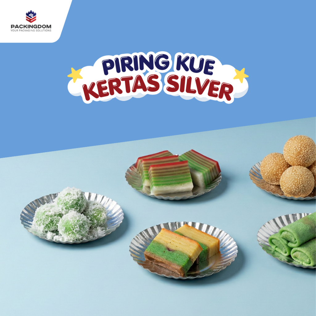 Piring kue kertas silver bulat kotak isi 10pc / piring ulang tahun kue tart bulat kotak / piring sek
