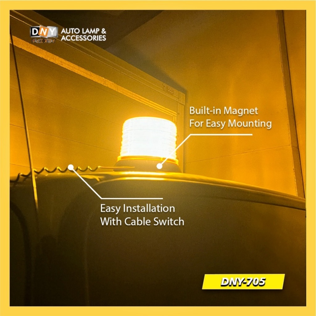 DNY 705 N LAMPU ROTARY SMD FLASH LAMPU PERINGATAN DNY-705N (AMBER)