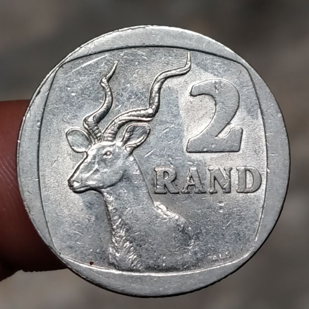 Koin Kuno Afrika Selatan 2 Rand rusa
