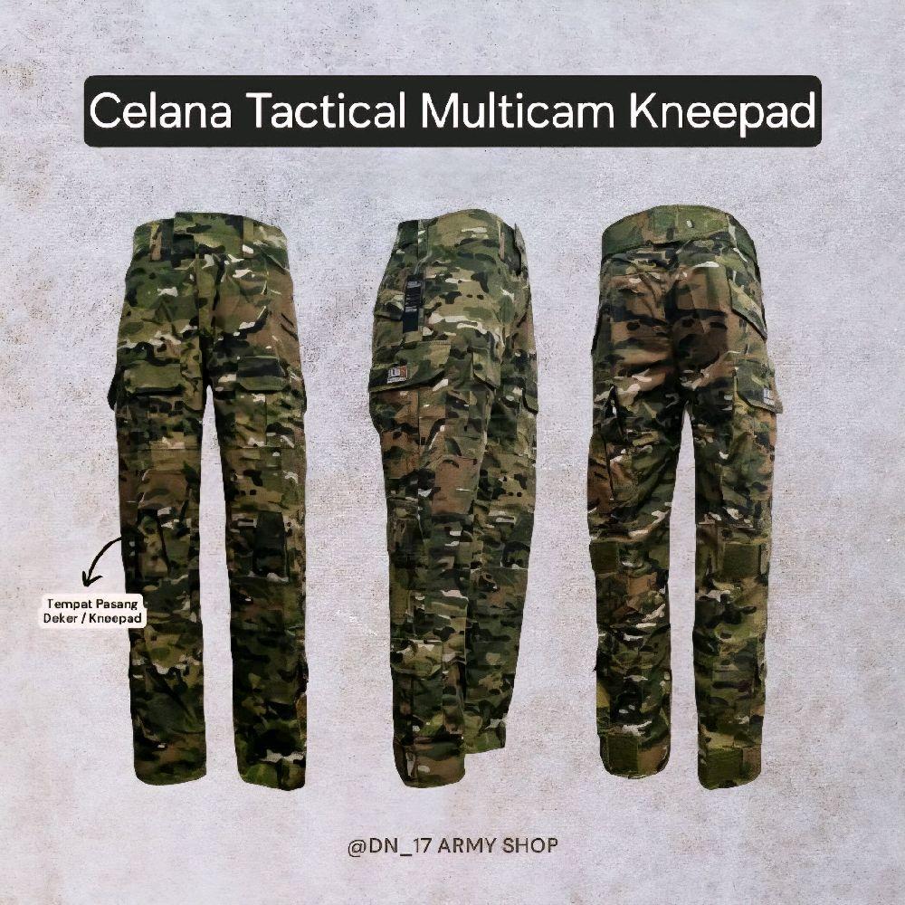Celana Tactical Loreng Multicam Tropis Deker Cargo Pants Outdoor Ripstop TR