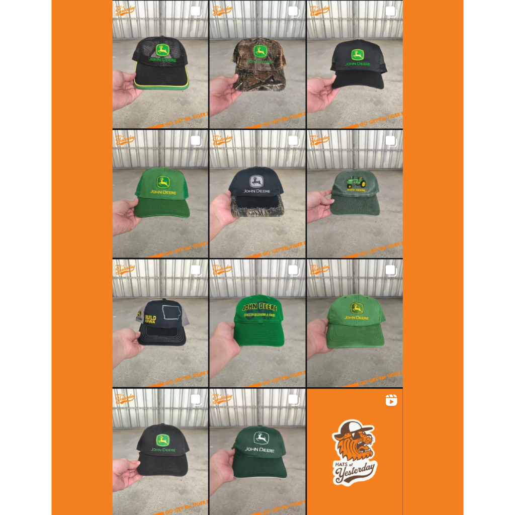 Topi jhon deere vintage trucker caps curated by Hats of Yesterday