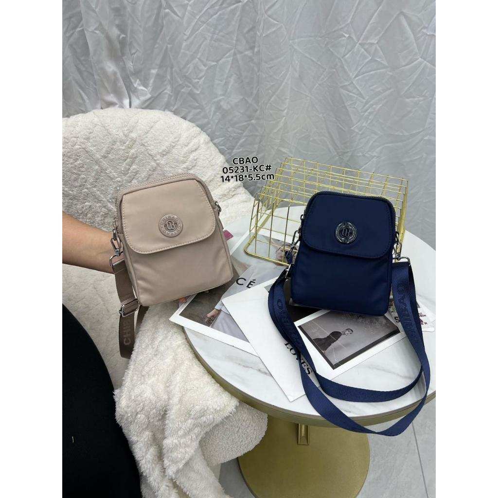 Selempang Wanita Chibao Tas Selempang Wanita Motif Kotak-Kotak dengan Resleting Chibao 05231-KC