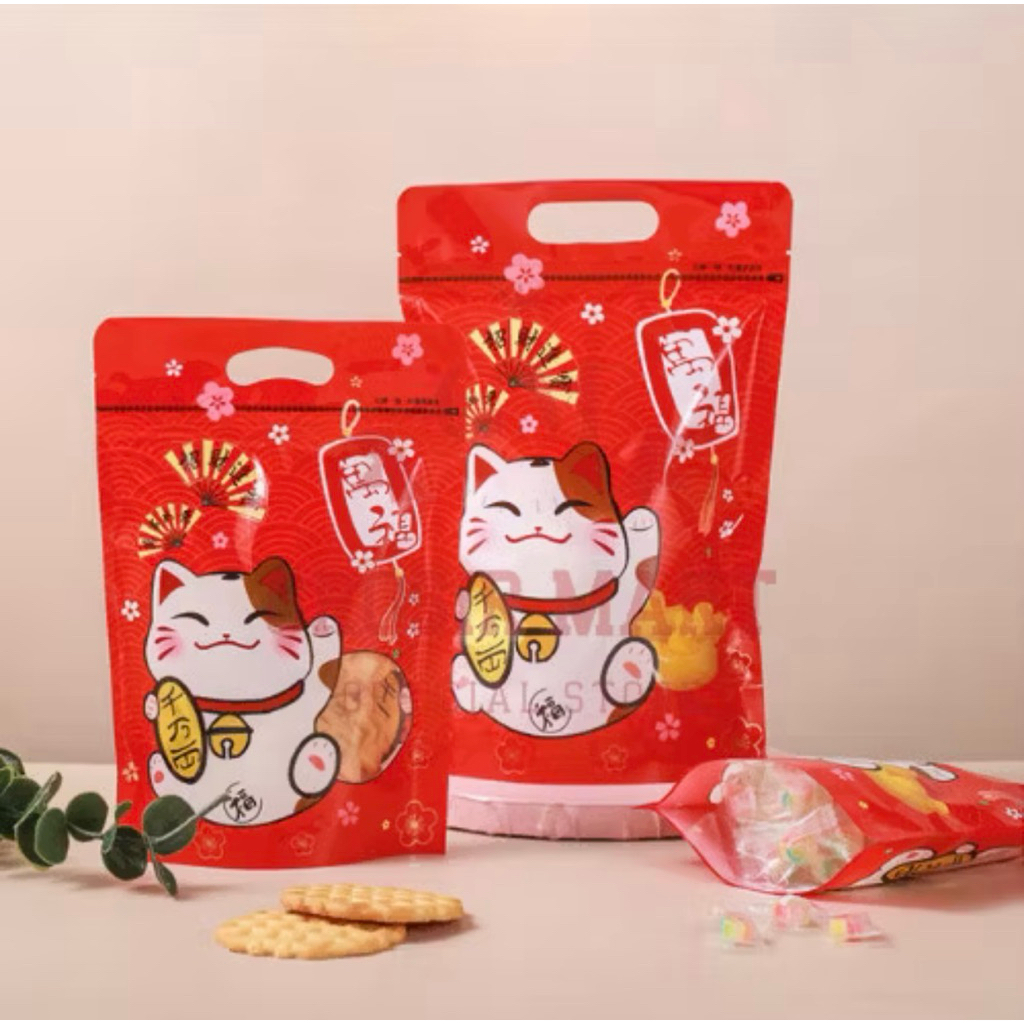 Isi 10pcs Plastik Makanan Ziplock / Ziplock Bag Edisi Imlek Chinese New Year Edition / Plastik Makan