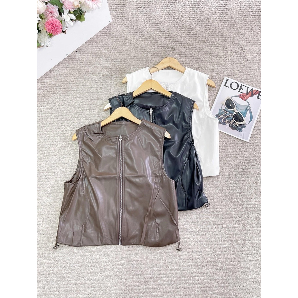 Vest Kulit PD 15089 | Vest Wanita | Vest