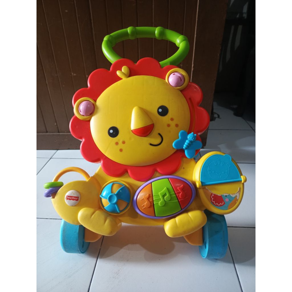 pushwalker push walker fisher price lion